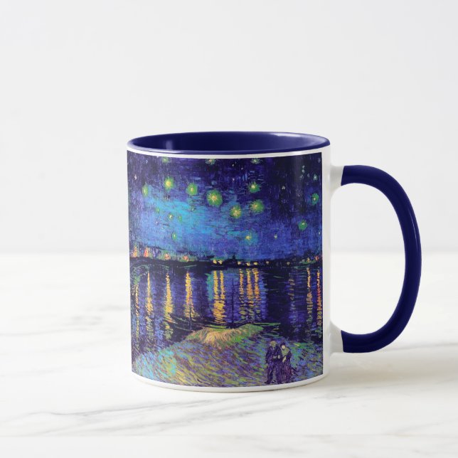 Caneca Starry Night Over the Rhone Van Gogh Fine Art (Direita)