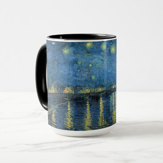 Caneca Starry Night Over the Rhône-Vincent van Gogh (Frente Esquerda)