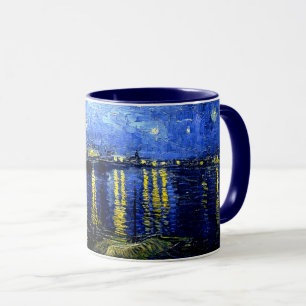 Caneca Starry Night sobre o Rhone, famosa pintura