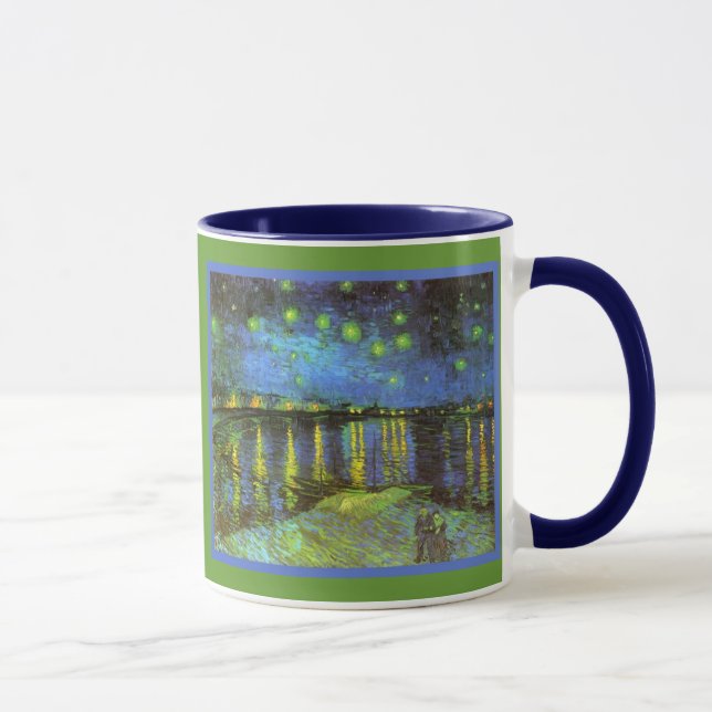 Caneca Starry Night sobre o rio Rhone Van Gogh (Direita)