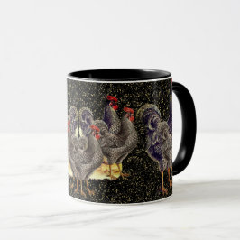 Caneca Stars Douradas Preto-Rooster