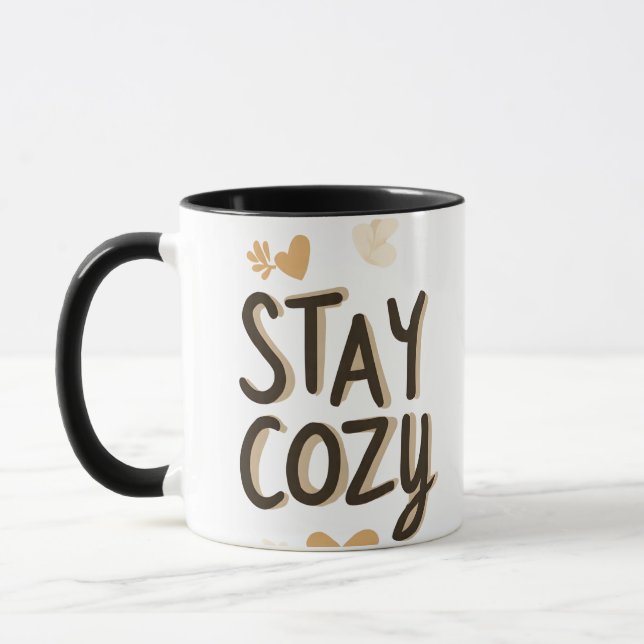 Caneca Stay Cozy Mug | Hygge Lifestyle Comfort Gift (Esquerda)