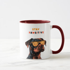 Caneca Stay Pawsitive – Cachorro Legal com Óculos