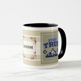 Caneca Stay True Personalized Mountain Mug – Floral Adven