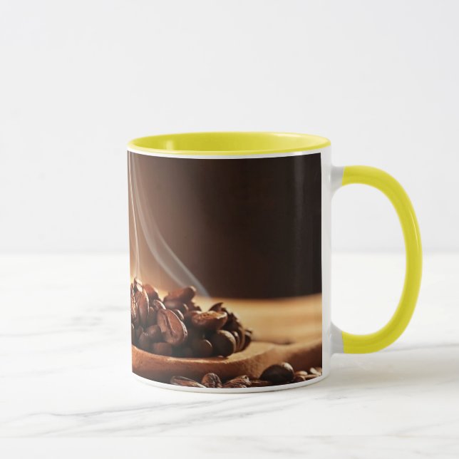 Caneca Steaming Coffee Beans Sticker for Mug Lovers (Direita)