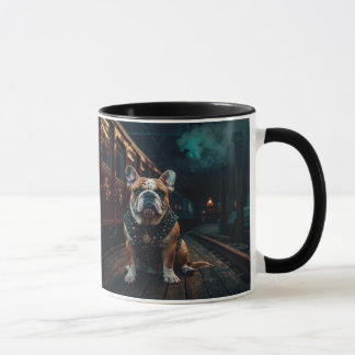 Caneca Steampunk Bulldog Stationmaster Portrait