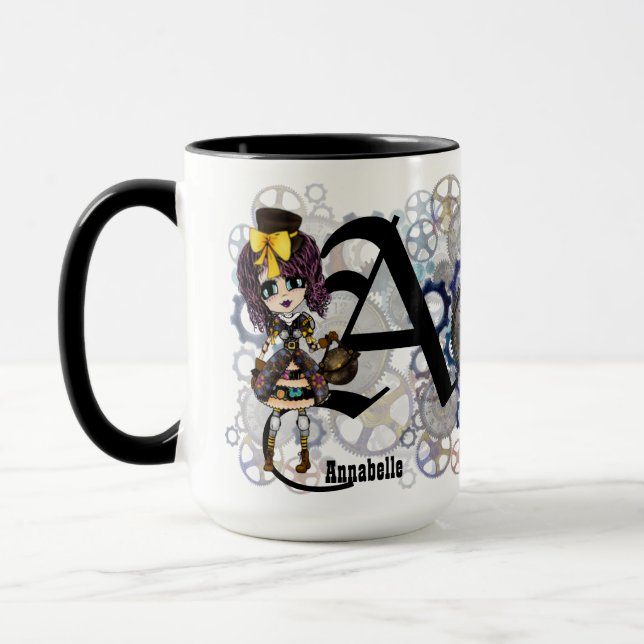 Caneca Steampunk Girl Cosplay Fan batizado de Gift art po (Esquerda)
