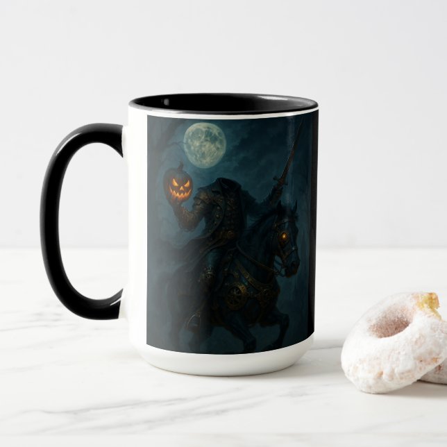 Caneca Steampunk Gothic Horror Headless Horseman (Com Donut)