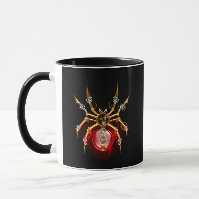 Caneca Steampunk spider on black (Esquerda)