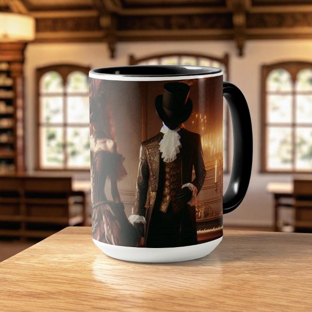 Caneca Steampunk Victorian Fantasy Art Masquerade  (Criador carregado)