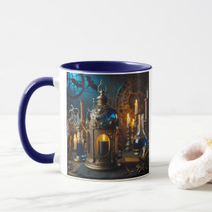 Caneca Steampunk Victorian Gothsts Lanterna