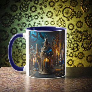 Caneca Steampunk Victorian Gothsts Lanterna