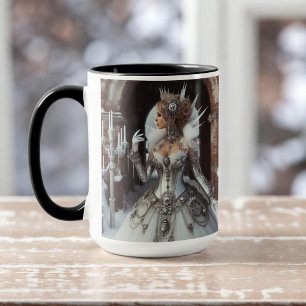 Caneca Steampunk Victorian Industrial Winter Ice Queen
