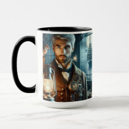 Caneca Steampunk Vintage Guardião Vitoriano