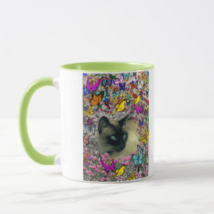 Caneca Stella no gato Siamese do ponto do chocolate das