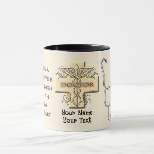 Caneca Stethoscope Coração personalizada Doutor Mug