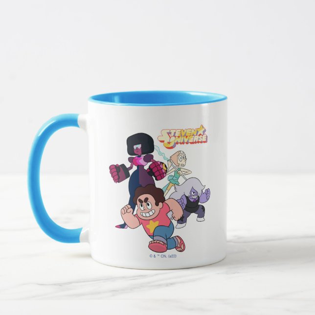 Caneca Steven Universe | Ação do grupo Crystal Gem (Esquerda)