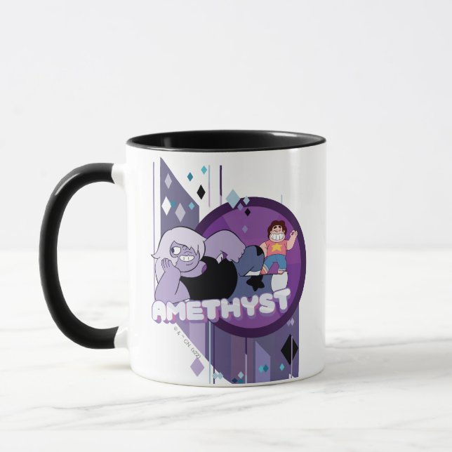 Caneca Steven Universe | Gráfico de Caracteres Ametist (Esquerda)