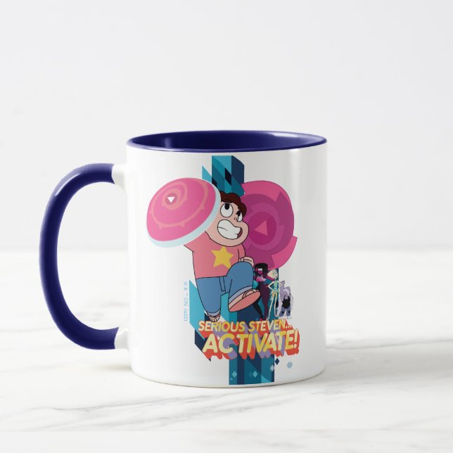 Caneca Steven Universe | Steven sério.. Ativar! (Esquerda)