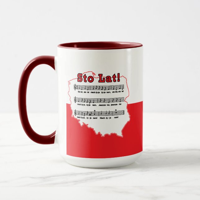 Caneca Sto Lat! Mapa Polonês da Música (Esquerda)