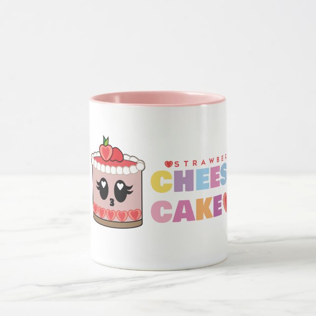 Caneca Strawberry cute cheesecake cup  (Centro)