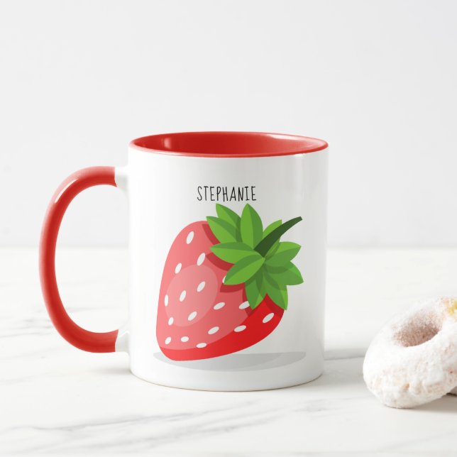 Caneca Strawberry Patch Coffee Mug (Com Donut)