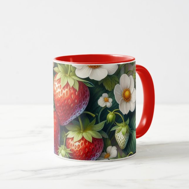 Caneca Strawberry Red Berry Combo Mug (Frente Esquerda)