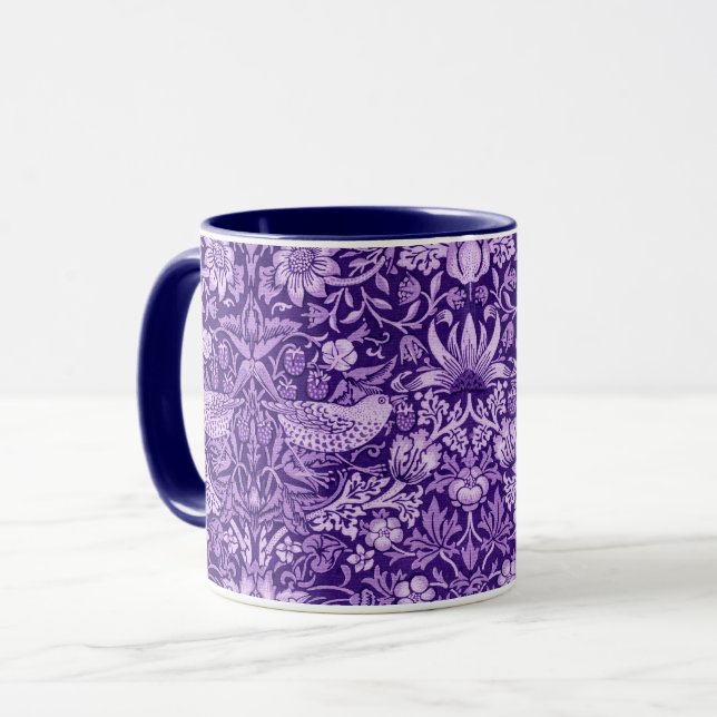 Caneca Strawberry Thef Purple, William Morris (Frente Esquerda)