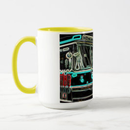 Caneca Streetcar na ferrovia Grande Combo Amarelo Mug