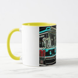 Caneca Streetcar na ferrovia - Pequeno Combo Amarelo Mug