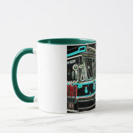 Caneca Streetcar na ferrovia - Pequeno Combo Mug Verde