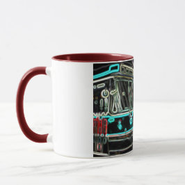 Caneca Streetcar na ferrovia - Pequeno Red Combo Mug