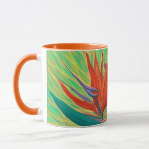 Caneca Strelitzia Bird of Paradise Tropical Flower Art