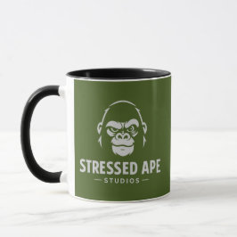Caneca Stressed Ape Studios Green Logo