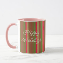 Caneca Striped Painting Happy Holidays