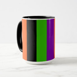 Caneca Stripes de Halloween em Cores Clássicas