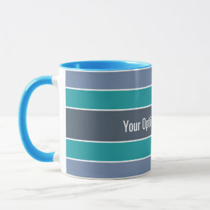 Caneca Stripes Padrões de imagens de texto personalizadas