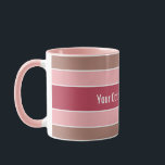 Caneca Stripes Padrões de imagens de texto personalizadas<br><div class="desc">Altere o campo de texto para o que deseja. Você também pode alterar a fonte e seu tamanho e cor usando a função "Personalizar", bem como adicionar mais campos de texto, se desejar. Veja na minha loja mais itens com este design e opções de cores.</div>