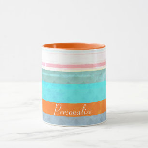 Caneca Stripes personalizadas desbotadas e com meteoros