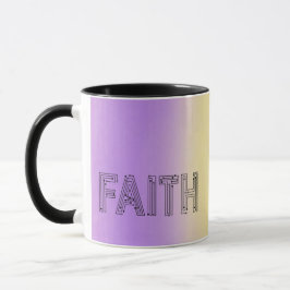Caneca Stylish faith typography coffee mug