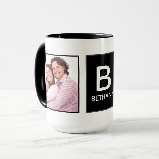 Caneca Stylish Modern Custom Photo Personalised (Frente Esquerda)