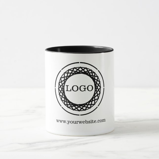 Caneca Sua empresa de logotipo aqui (Centro)