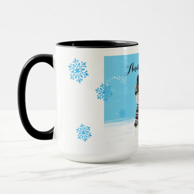 Caneca Sua família como festas de neve (Esquerda)
