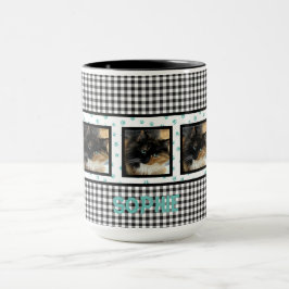 Caneca Sua Foto Aqui, Teal Paws Personalizou Mug