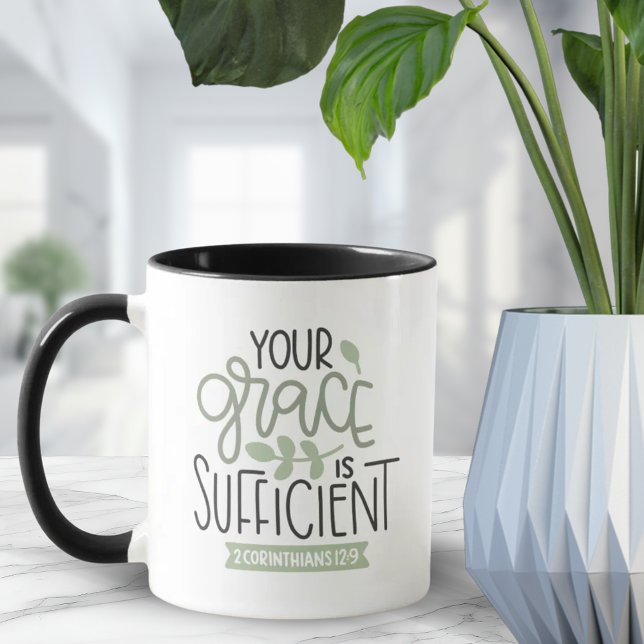 Caneca Sua Graça É Suficiente Para Bíblia Verso Presente (Your Grace Is Sufficient Bible Verse Gift Mug)
