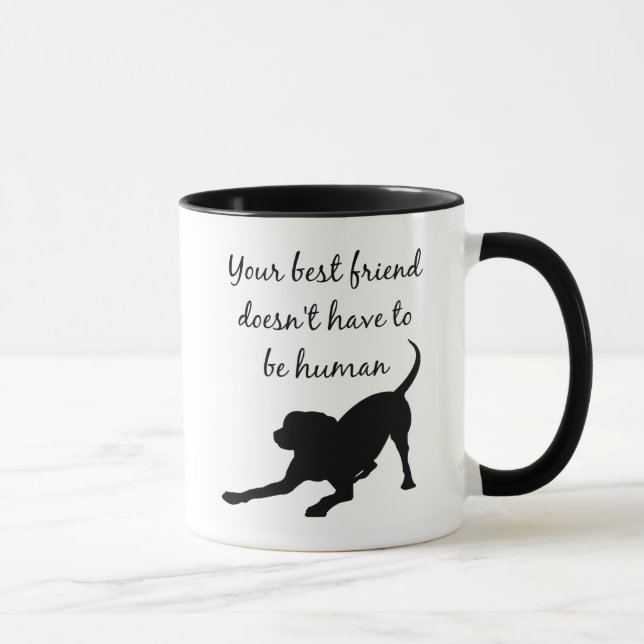 Caneca Sua Melhor Amiga Inspiração, Pet Dog, Cota Arte (Direita)