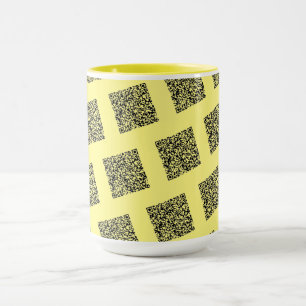 Caneca Sua Verificação de Código QR Informa Sua Cor Perso