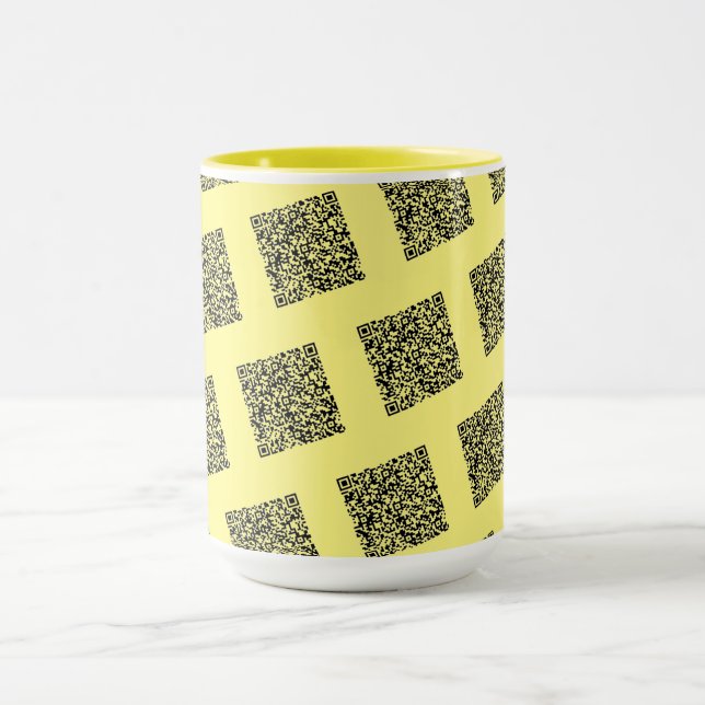 Caneca Sua Verificação de Código QR Informa Sua Cor Perso (Centro)