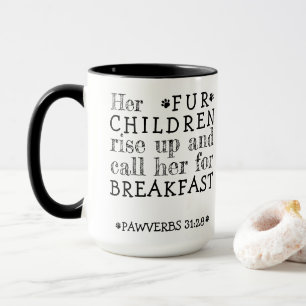 Caneca Suas Crianças De Pele Levantam Pawverbs 31:28 Canv