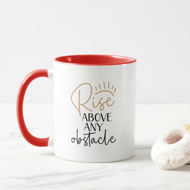 Caneca Suba Acima De Todos Os Obstáculos (Com Donut)
